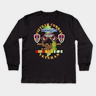 Vietnam Combat Vet - D Co 75th Infantry (Ranger) - II Field Force SSI Kids Long Sleeve T-Shirt